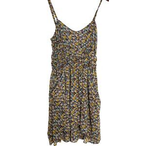 Willow & Clay Dress L floral chiffon pockets NWT